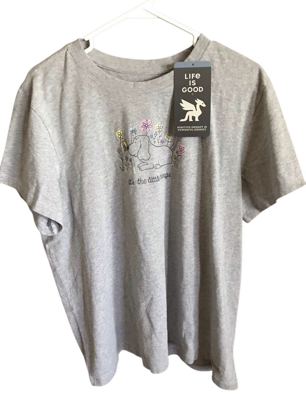 Life is Good t-shirt SZ XXL cotton gray short sleeve it’s the little things New